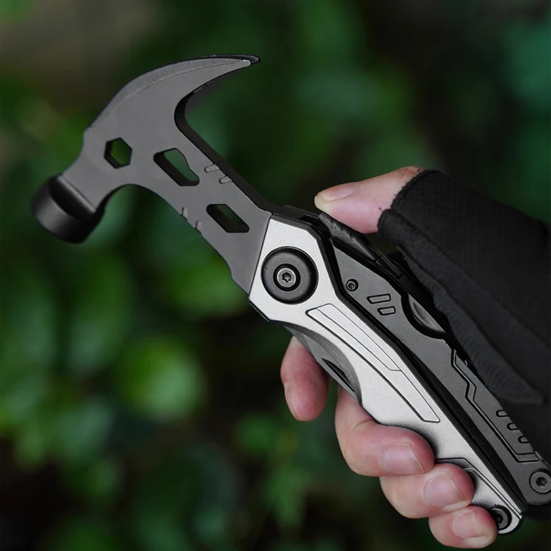 12 in 1 Hammer Multitool Pliers With Bottle Opener Screwdrivers Camping Survival Gear Cool Gadgets for Hiking Outdoor