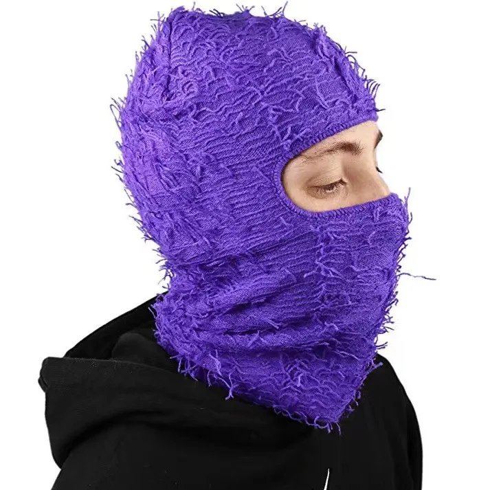 Winter Men Fleece Warmer Beanies Women Full Face Mask Cover Thermal  Windproof Ski Balaclava Cap custom logo cashmere beanie