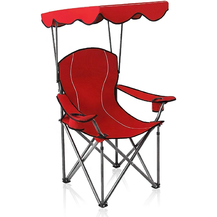 
Aluminum Foldable Backpack Beach Sunshade Camping Chair With Canopy 