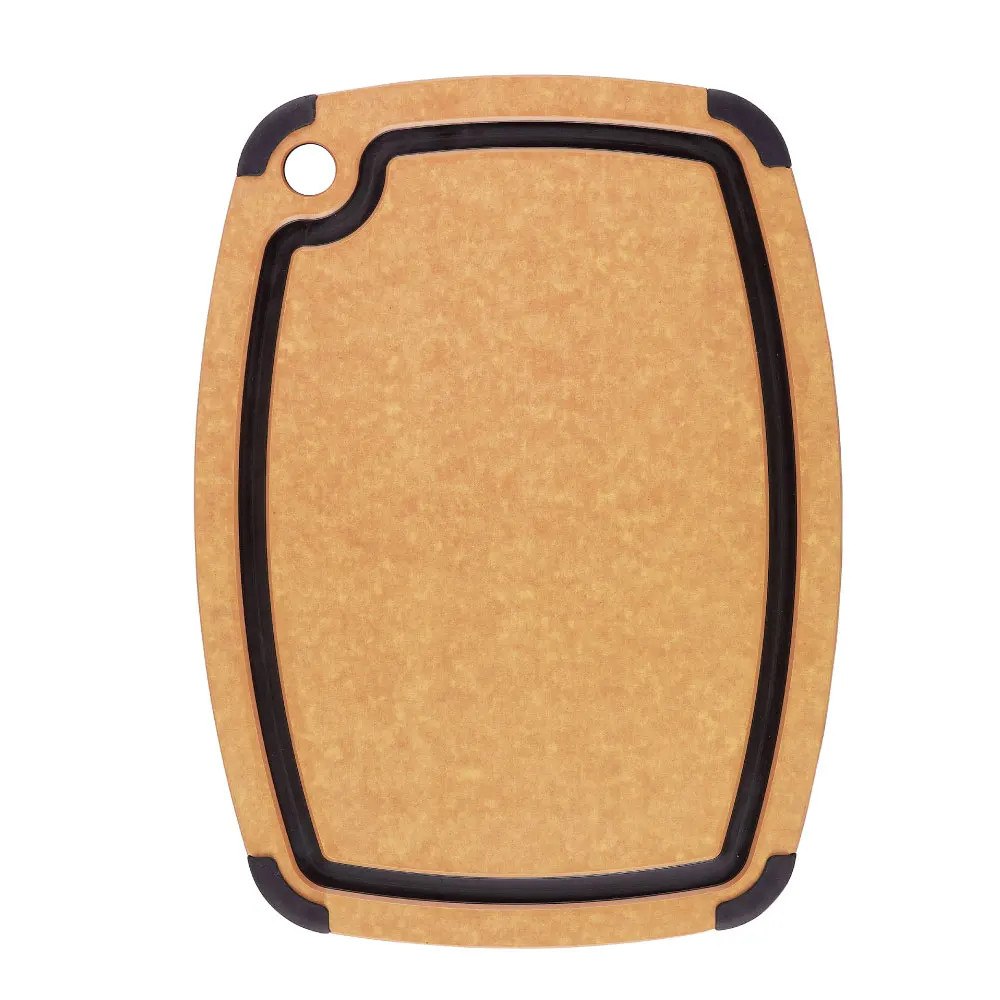 Customized  Wood Fabric large Cutting Board Kitchen Chopping Board with Juice Groove and anti slip pad