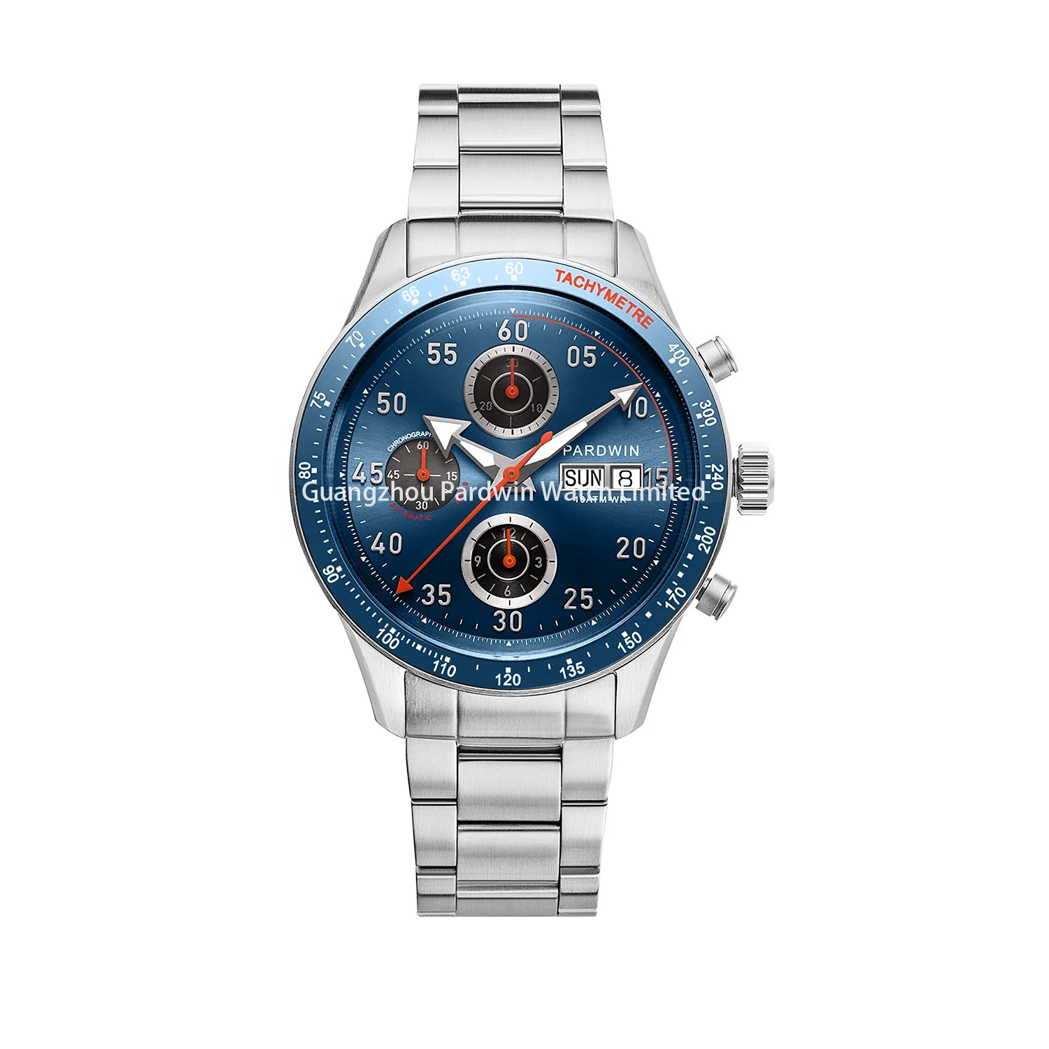 Titanium Grade 2 Grade 5 Custom made Tachymeter Chronograph watch multi-function movement sapphire glass anti-reflection