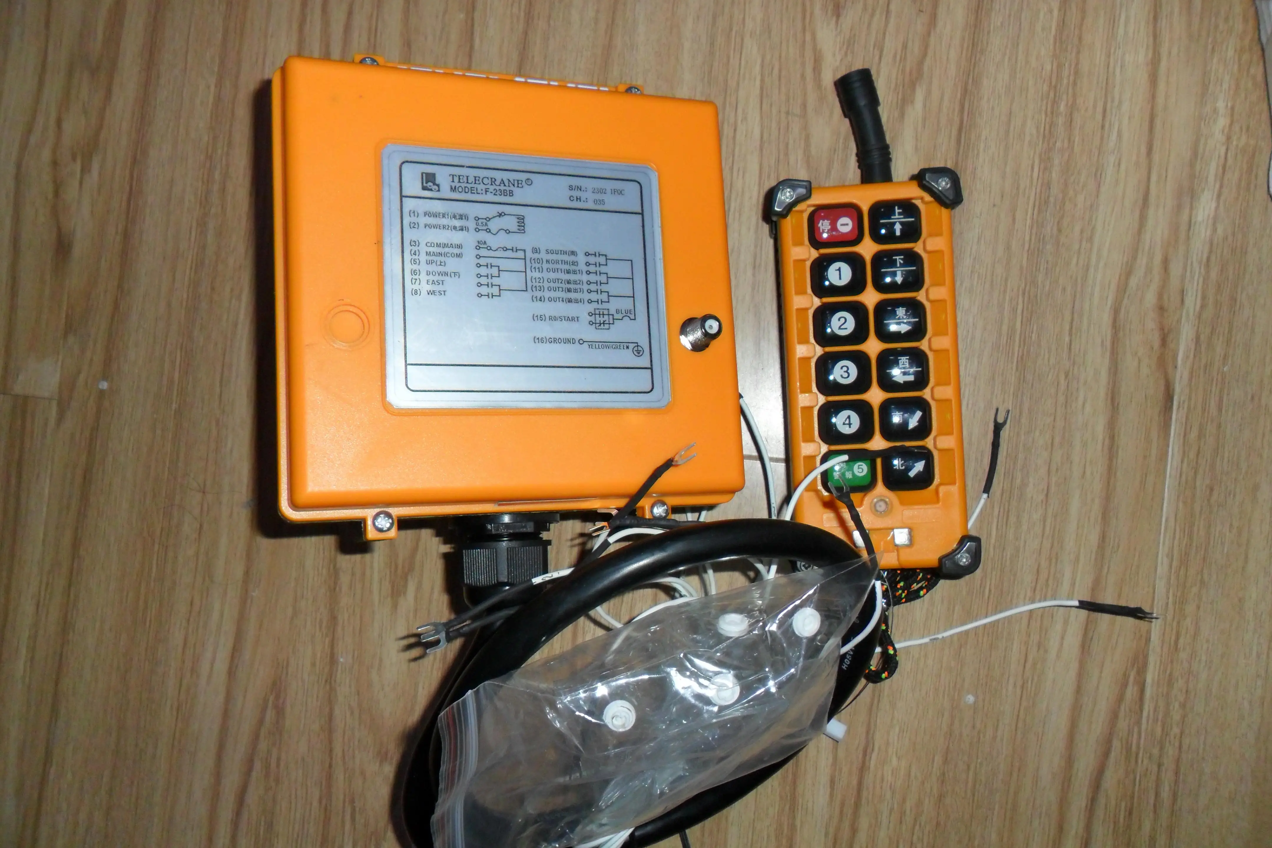 Industrial radio remote crane joystick wireless crane control and receiver