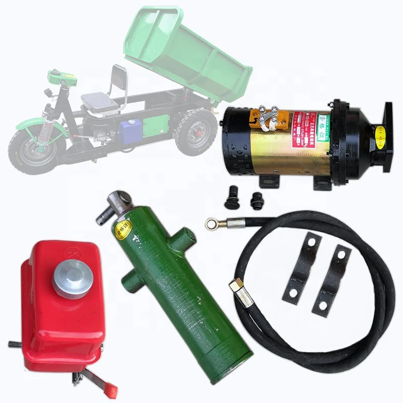 48/60V Motor Oil Cylinder Electric Tricycle Spare Parts Integrated/Split Oil Pump Hydraulic self-unloading System