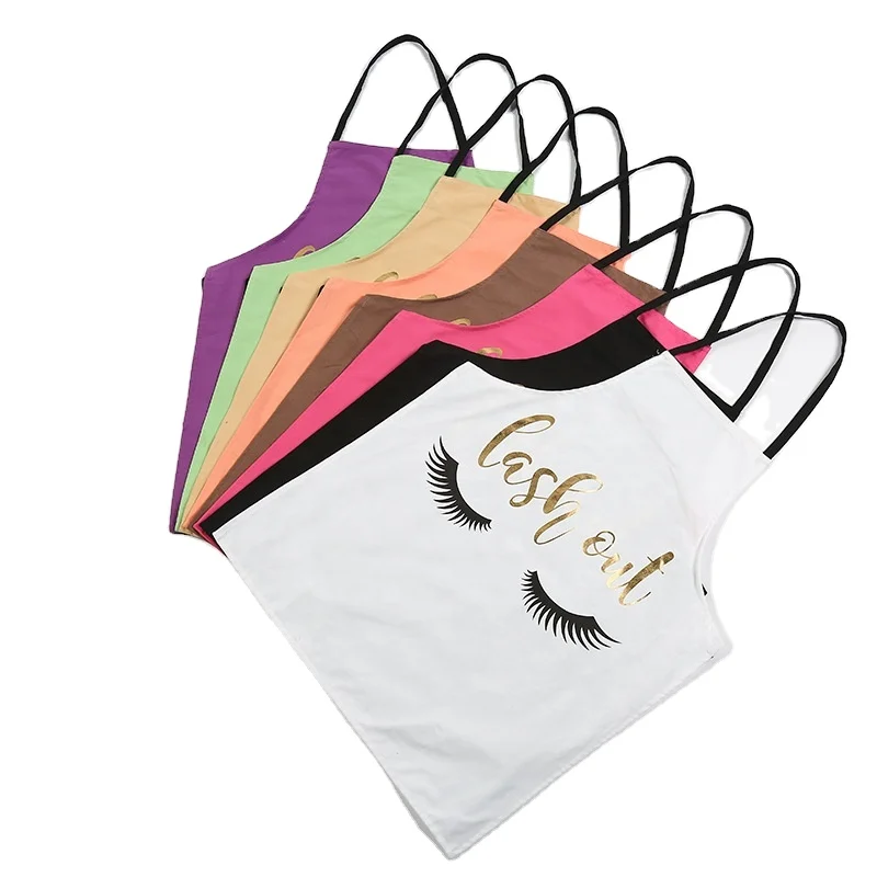 Позолоченные ресницы, красивая домашняя одежда для готовки, Кухонный Фартук из хлопка