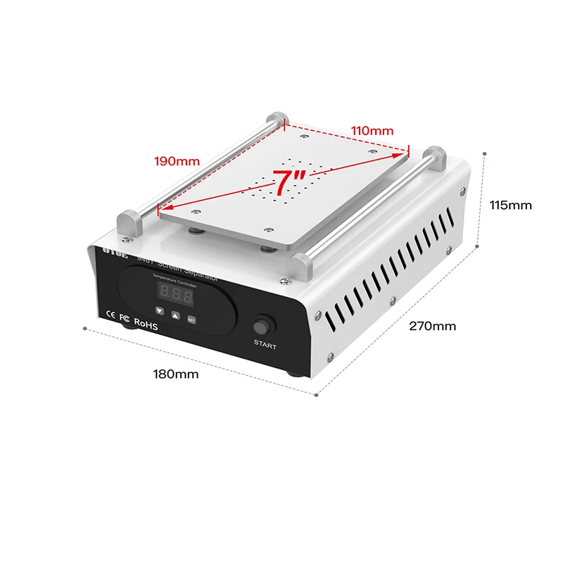 UYUE 948T Split Screen Disassemble Separator Built-in Vacuum Pump Screen Heating Platform For 8 Inch Phone Repair Tool Machine