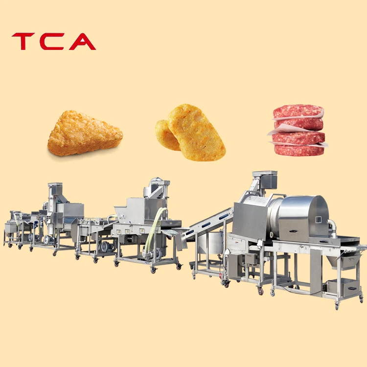 Automatic Burger Chicken Nuggets Production Line Chicken Nuggets Burger Patty Processing Machine Line