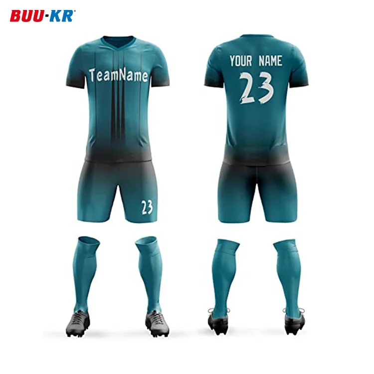 Buker Stock зеленый сублимационный Soccerjersey 22/23 китайский молодежный Мужской Белый настраиваемый сублимированный полный футбольный комплект для команд