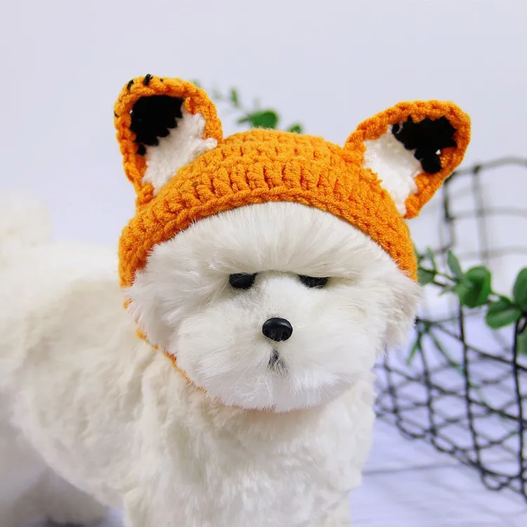 Factory Dog Cap Green Hot Sale Hand-knitted Frog Winter Crochet hat Cat Hat for Cute Dog Accessories of Small Dogs