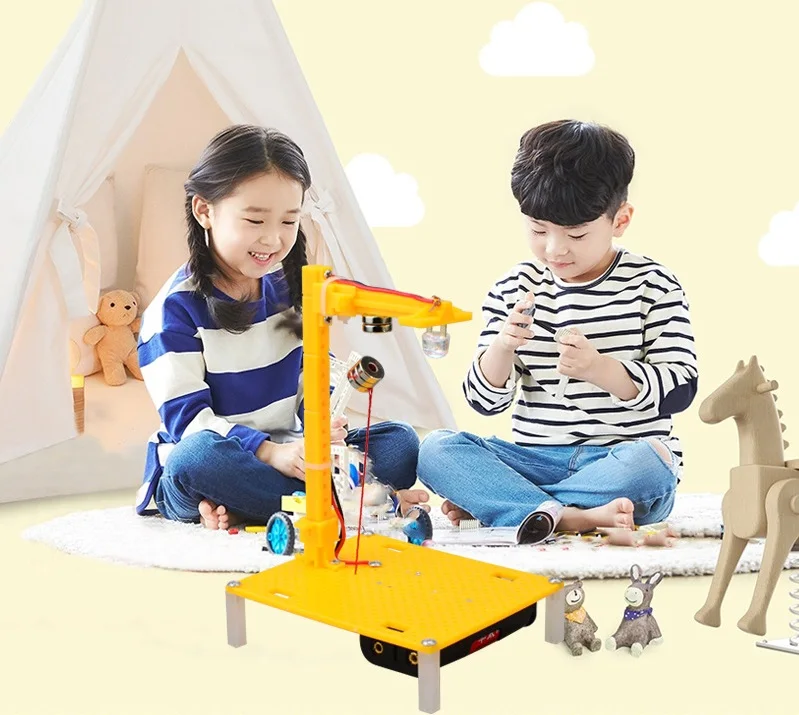 DIY Stem Kit Small Scientific Inventions Wooden Stem Toys DIY Table Lamp Magnetic Switches Science Engineering Toys