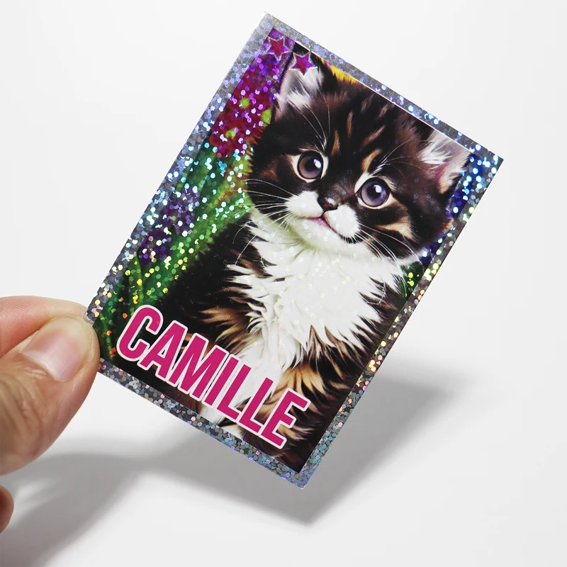 Custom booster packs trading cards foil  holographic rainbow card with Aluminum film bag