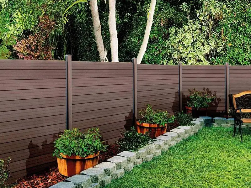 LANDING Hot Sale WPC Fence Panel Waterproof Decorative Composite Garden Fence Outdoor Wood Plastic Composite Fence Panels