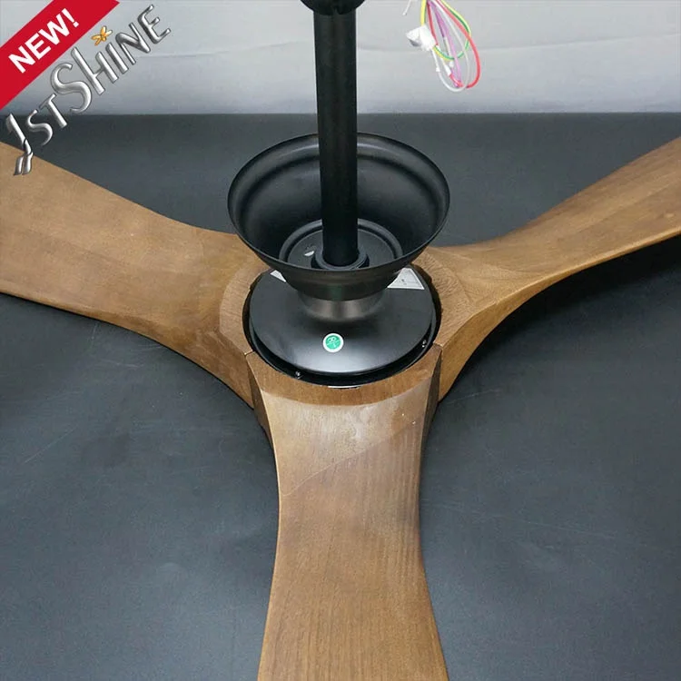 1stshine ceiling fan 60 inch modern simple dark walnut 5 speed remote control 3 blade wood blade dc ceiling fan