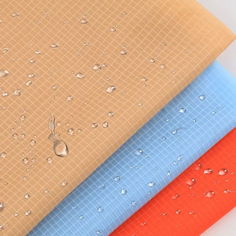 Ultralight 20D Ripstop Nylon Fabric Waterproof PU TPU Coated 400T Nylon Taffeta Fabric for Tent Parachute Jacket