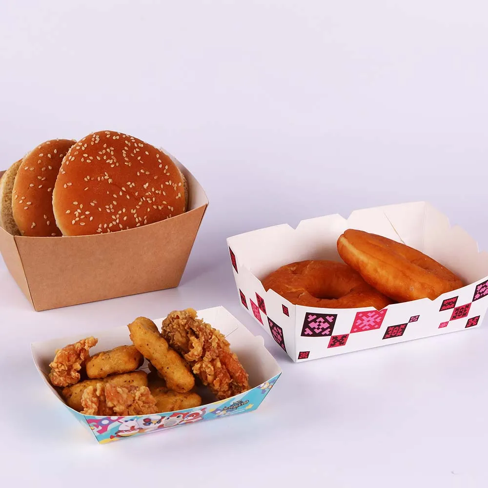 custom logo printed top quality paper food box for fried chicken