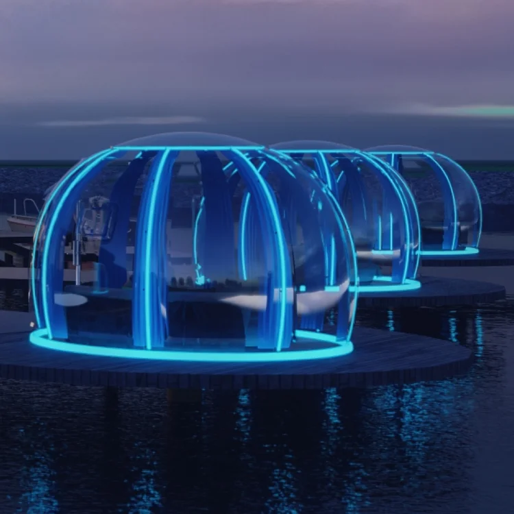 Transparent starry room prefabricated polycarbonate house luxury outside vacation camping room