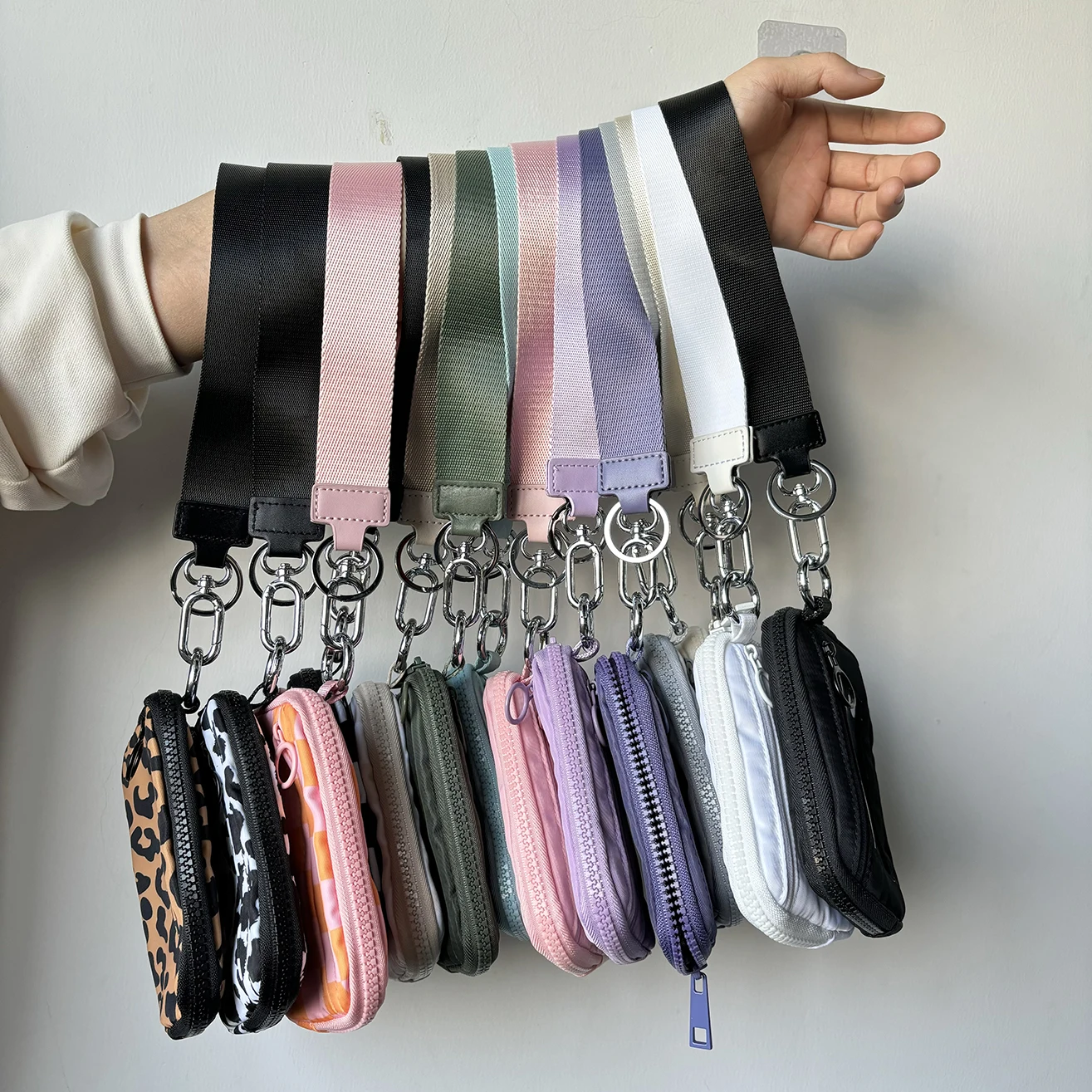 Factory Custom Wholesale hot sale nylon card holder coin purse wallet clutch bag key purse handbags