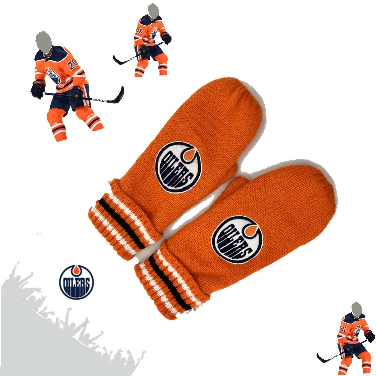 Hockey team ski snowboard snow fabric thin 100% cashmere adult fleece mittens for women custom logo