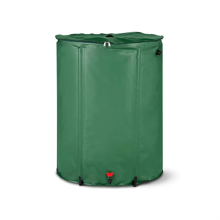 Custom Portable Garden 225l Foldable Water Tank Pvc Durable Rainwater Collection System Rain Collapsible Barrel For Garden
