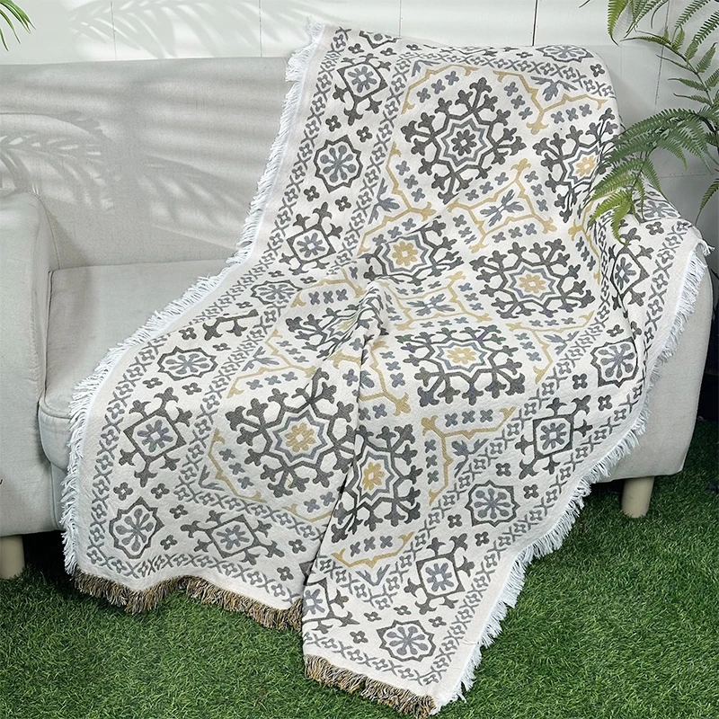 Home textile supplies home jacquard woven blanket custom tapestry blanket blankets & throws