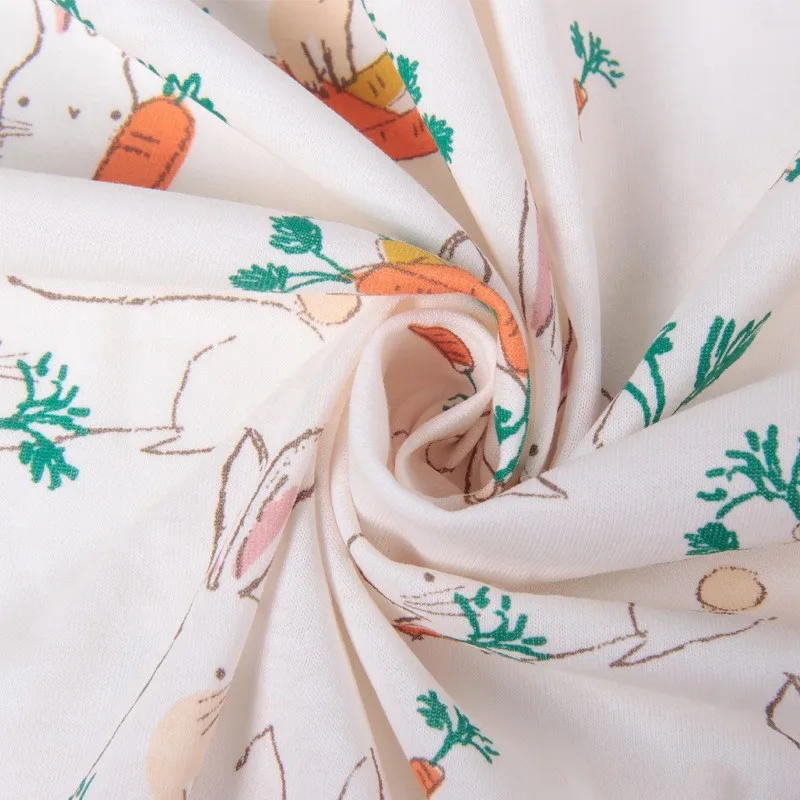 Soft Touch Organic Bamboo Viscode Spandex customize Printed Fabric For Baby Clothes