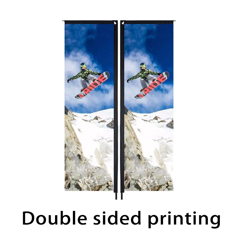 Factory Custom Promo Flags Exhibit Banners Flags Displays Rectangular Beach Flags With Waterproof Materials