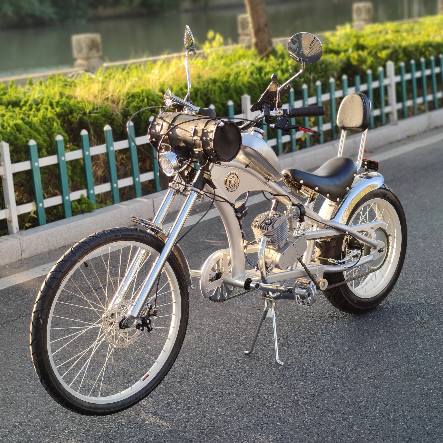 2-тактный ретро мотоцикл Harley топливо 48CC Двигатель Старый Бензиновый Двигатель Старый винтажный велосипед