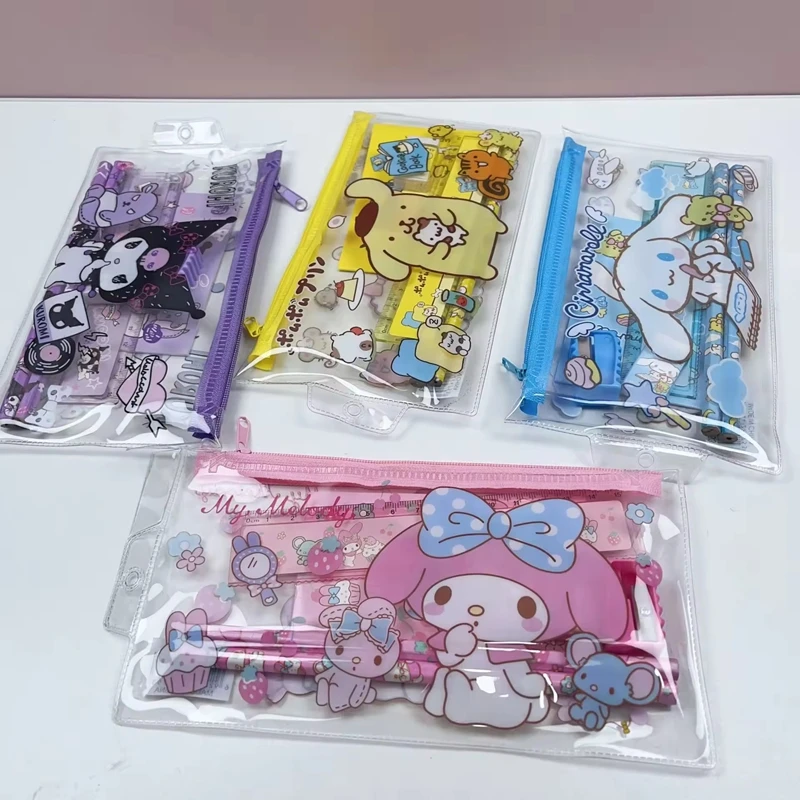 HY198 Wholesale Stationary Sets Ruler Eraser Pencil Mini Notebook School Supplies