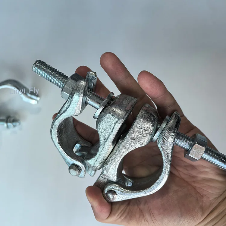 Chinese Factory High Quality galvanized pressed drop forged scaffolding clamp double swivel coupler clamp