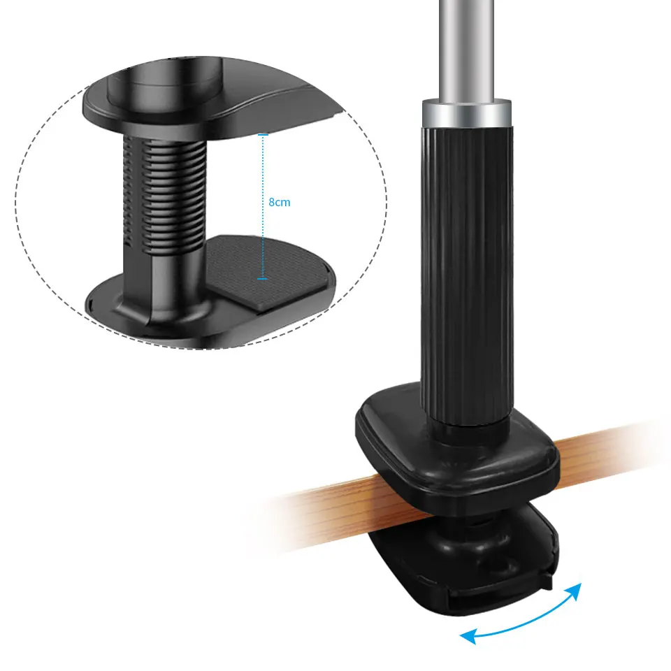 Пластиковая Гибкая настольная подставка для мобильного планшета, длинная гибкая Выдвижная рамка для кровати, вращающийся держатель для сотового телефона