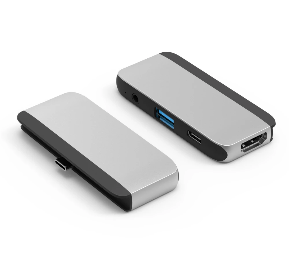 
IKATAK 2020 New 4 in1 USB-C Adapter with Compact Magnetic Holder USB Type C hub for iPad 