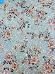 New woven chiffon plain crepe cotton floral print chiffon Miao hollow embroidery fabric