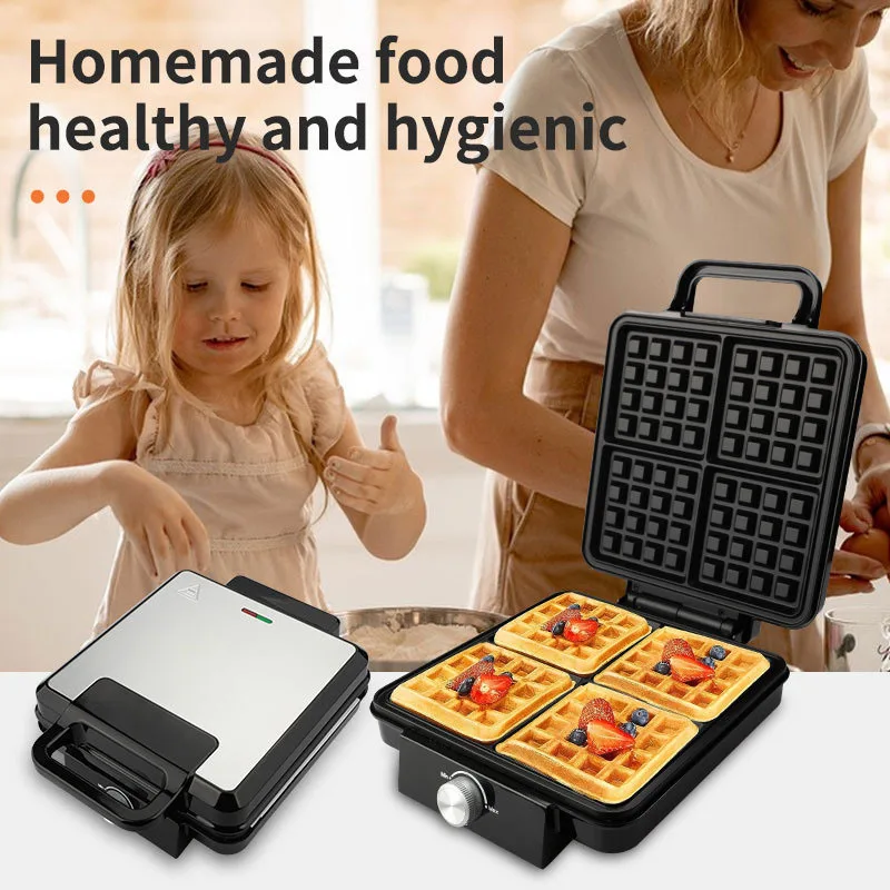 2024 Hot Sale Kitchen Sandwich Maker 4 slice Breakfast Fast Toaster Waffle Maker Machine