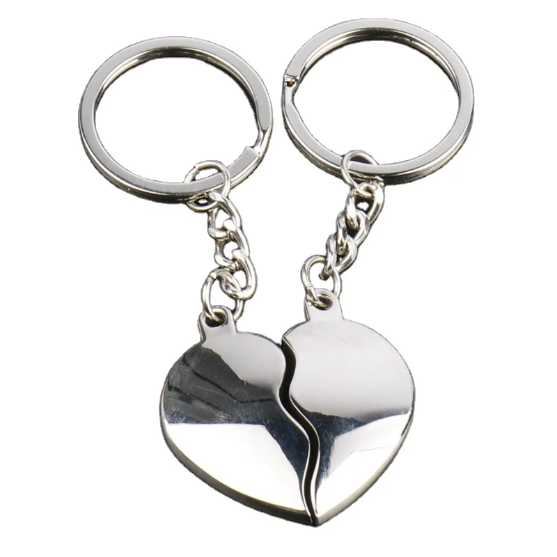 Customized Heart shaped key chain  3D Exquisite practical key chain gift.Love couple key chain