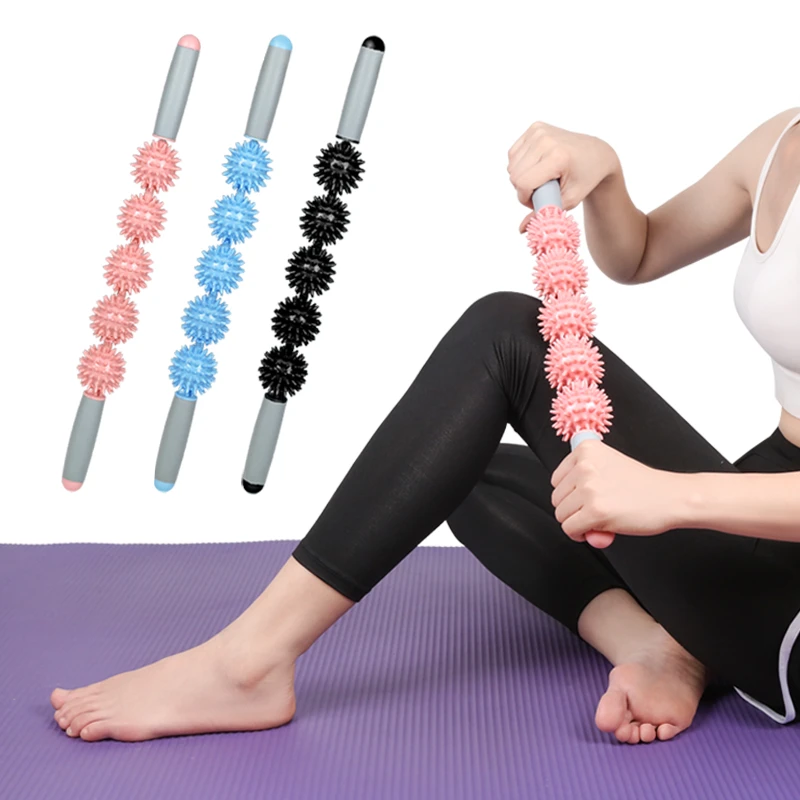 Yoga Fitness Equipment Muscle Release Massage Roller Leg Sculpting Roller Spike Massage Stick
