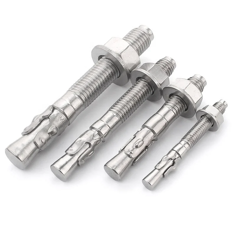 M8 M16 M12 M10 Screw M20 Standard Size Carbon Steel Zinc Plated Wedge Bolt Stainless Steel Anchor Expansion Bolt