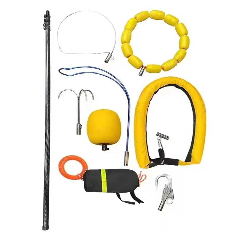 China factory wholesale carbon fiber stretchability Poles 2-8 sections pole for life saving