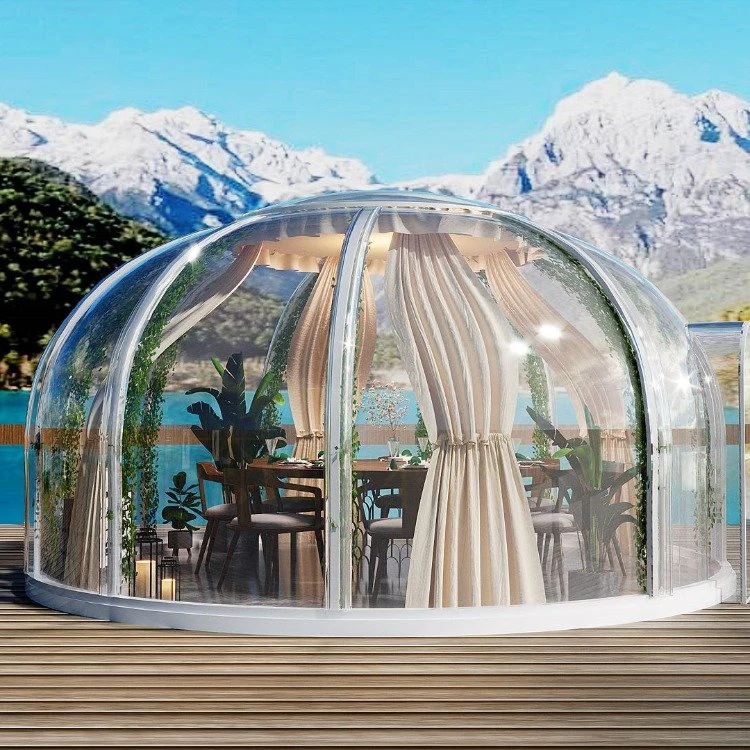 Dome Insulation Tents Comfortable Transparent Hotel Glamping Tent Dome Geodesic Inflatable Bubble Tent Fiberglass Dome For Sale