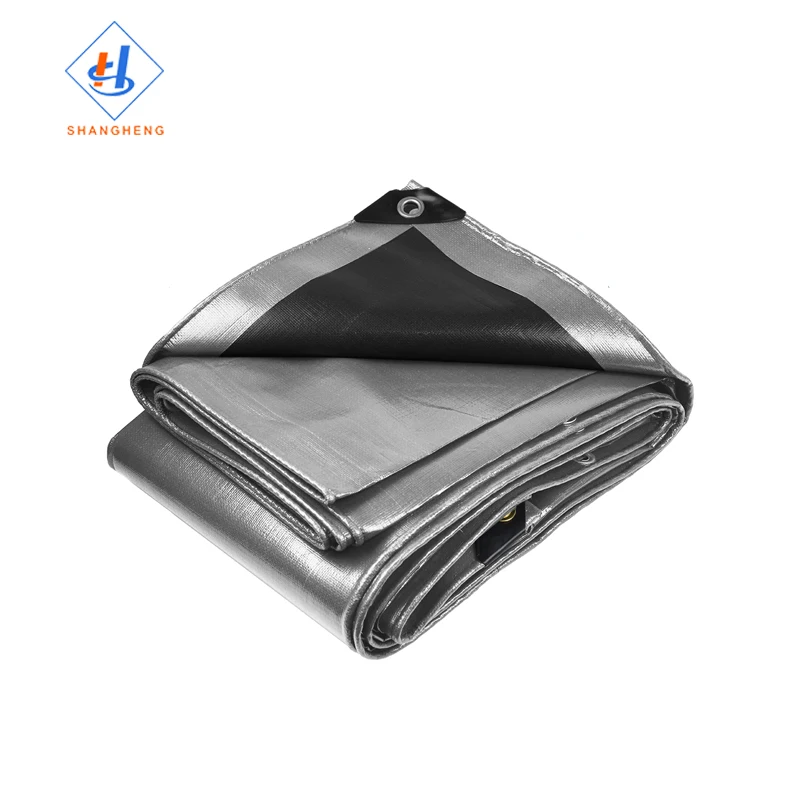 Virgin Pe Tarpaulins Silver Black Pe Tarp Woven Pe Tarpaulin