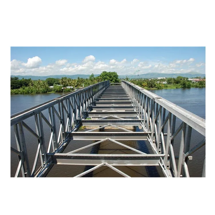 China Manufacturer Steel Structure Prefabricated Portable ZB200 Steel Structure Bailey bridge