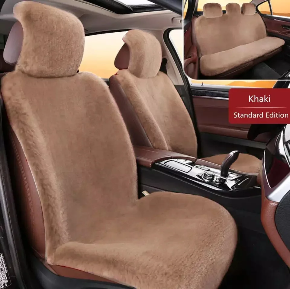2022 Hot Selling Universal Faux Rabbit Fur Car Seat Covers Soft Long Warm Seat Cushion Winter Protector Car Seat Covers