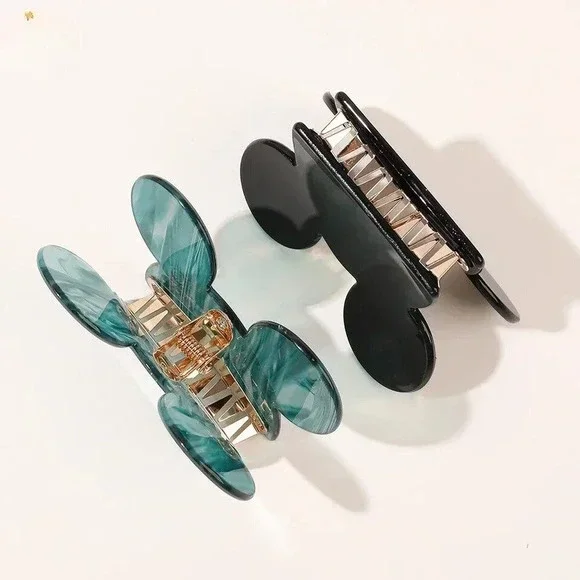 Wholesale New Cute Mickey Head Clamping Clip Back Brain Spoon Pan Hair Shark Clip Headwear Mouse Claw