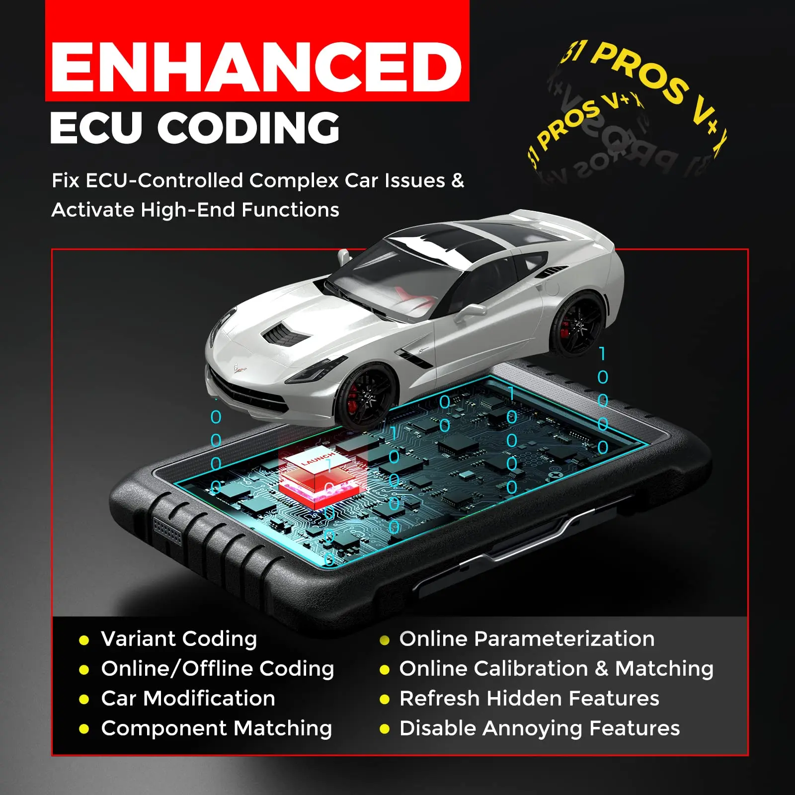 2023 100% Original Launch X431 Pros V 1.0 X 431 Vpro X-431 X431 Obd2 Car Escaner Auto Diagnostic Scanner Tools for All Cars