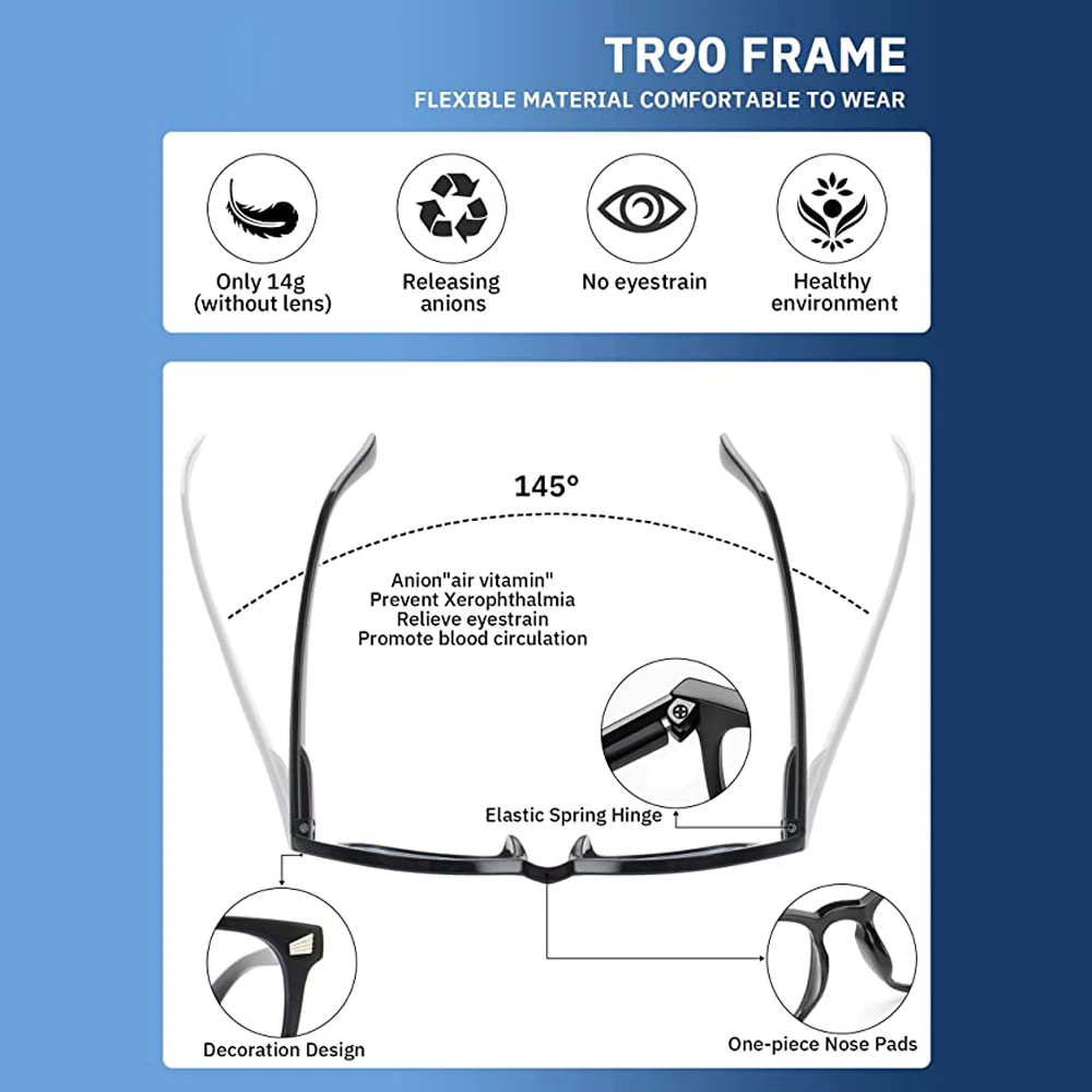 Fashion Women Readymade Pack Reading Glasses Blue Light Blocking Filter Uv Ray Designs Frame