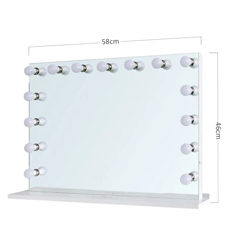 Vanity Light Cosmetic Mirror 18 Bulbs Smart Illuminated Hollywood Led Light Makeup Vanity Mirror