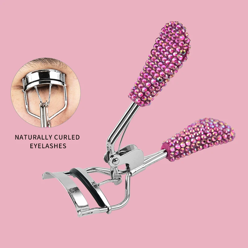 Best Selling Professional Eyelash Curler Comb High Quality Salon Beauty Tool Eye Makeup Custom Diamond Rhinestone Private Label