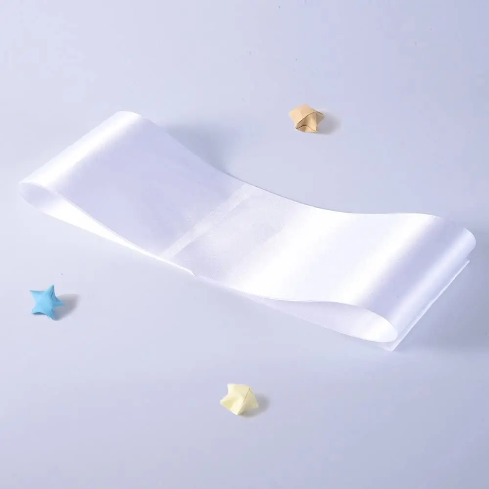 LEMON White Blank Satin Sash Party Accessory for Party Wedding Decorations and DIY - Design Your Own Sash