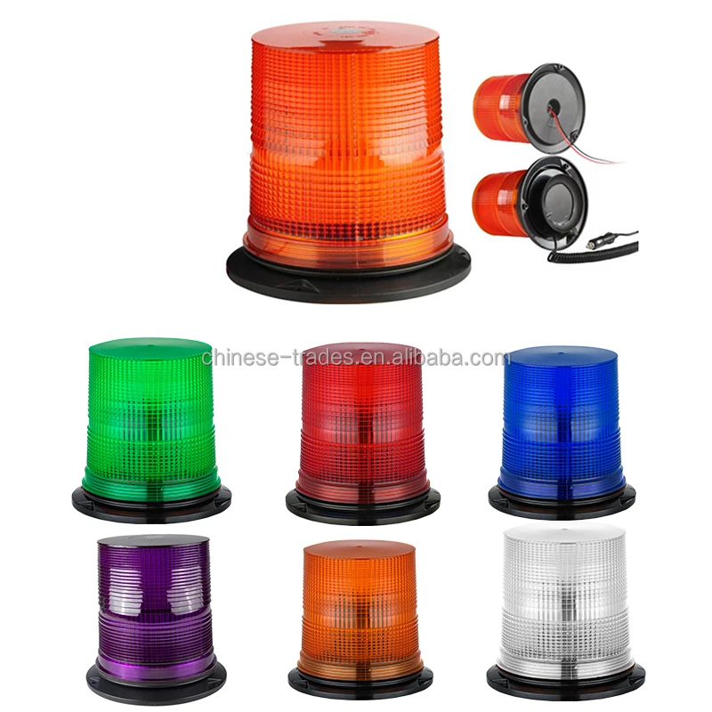 High Profile Amber LED Emergency Rotary Strobe Lamp Heavy Duty Safety Mining Equipment Dual Flashing Warning Beacon Light WL27