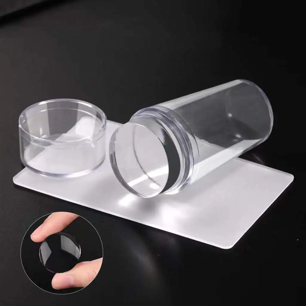 2022 Transparent French Nail Stamper Silicone And Stamper Plate Nail Art Stamping Machine