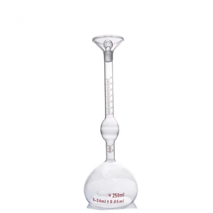 250ml Le Chatelier Flask Laboratory Specific Gravity Bottle Cement Pycnometer Le Chatelier Flask Pycnometer Volumetric Flask