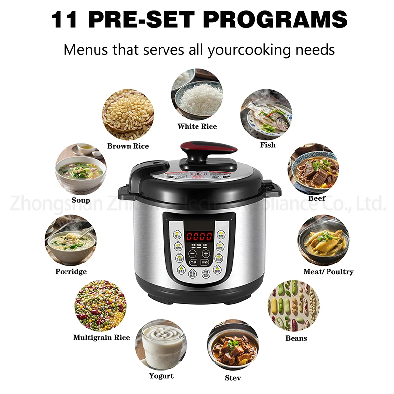 Multifunction 12l 6l Commercial Multi German Stainless Steel Inner Pot 5l Mechanical Electric Pressure Cooker 3l